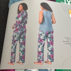 Carol Hochman 3 piece cotton pajama set size XL